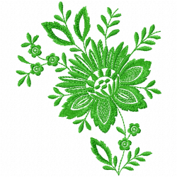 Flowers And Tree Embroidery Design 6